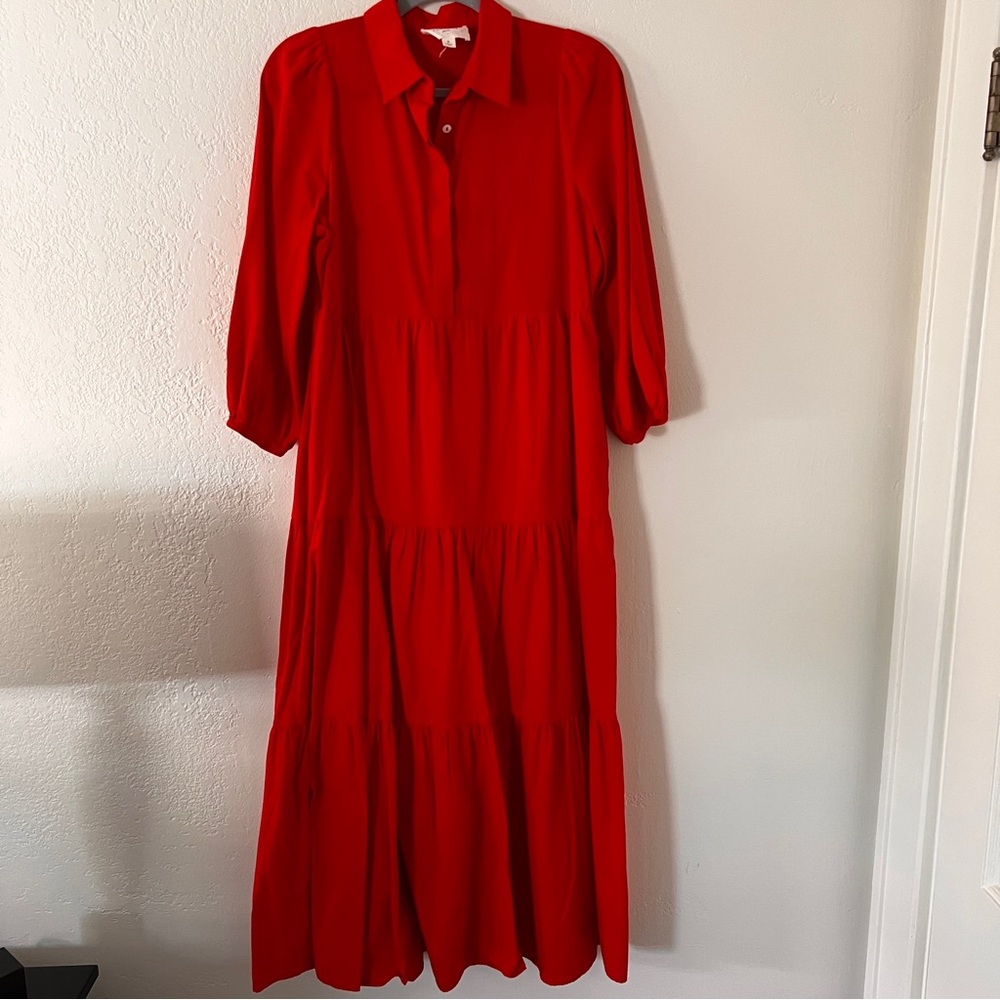 Pomander Place Mabel Red Tiered Maxi Dress - Picture 6 of 9